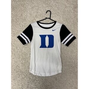 Duke University Blue Devils Tee T Shirt Womens XS Logo Nike College Sports